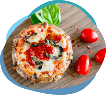 Pizza de champiñones Portabella